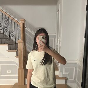 Patagonia Cream Short-Sleeve Logo Tee